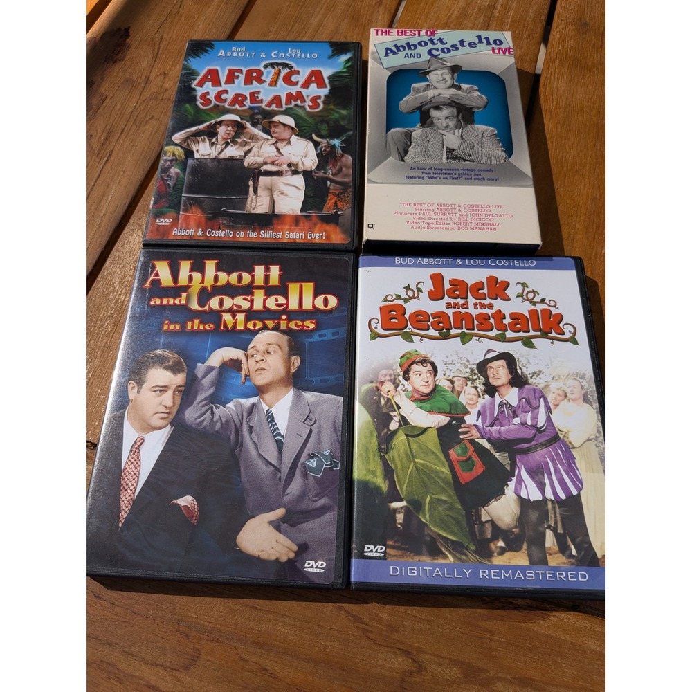 Abbott & Costello Comedy Collection: 3 DVDs & Vintage "Best Of" VHS Bundle